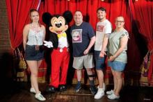 Anthony Lister and family at Euro Disney